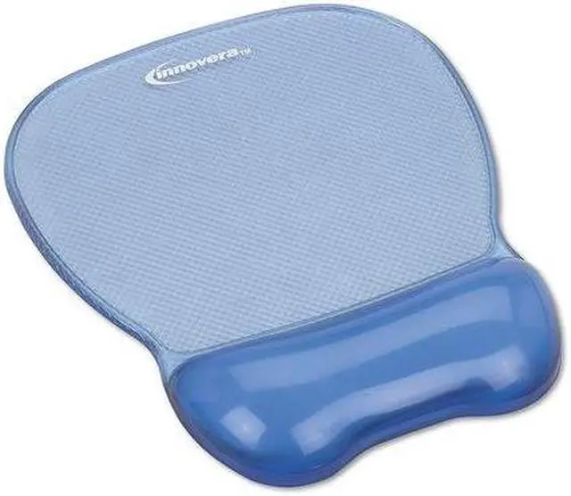 Alt view image 9 of 14 - Innovera IVR51430 Blue Gel Mouse Pad and Wrist Rest