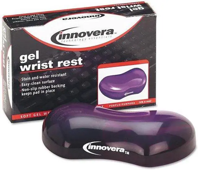 Alt view image 12 of 12 - Innovera Gel Mouse Wrist Rest, Purple 51442