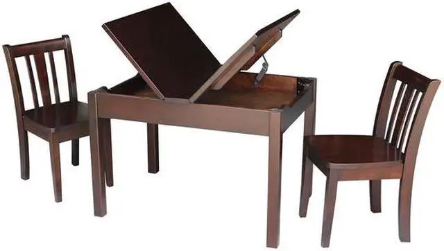 Alt view image 3 of 3 - INTERNATIONAL CONCEPTS K15-JT2532L-CC105-2 Rectangle Table with 2 San Remo