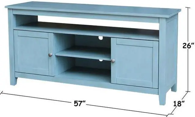 Alt view image 3 of 7 - INTERNATIONAL CONCEPTS TV32-51 Entertainment / TV Stand with 2 Doors, Ocean