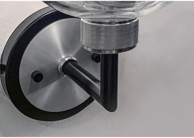 Alt view image 2 of 2 - MAXIM LIGHTING 21611CLBKAL Vessel 1-Light " Wide Black / Brushed Aluminum