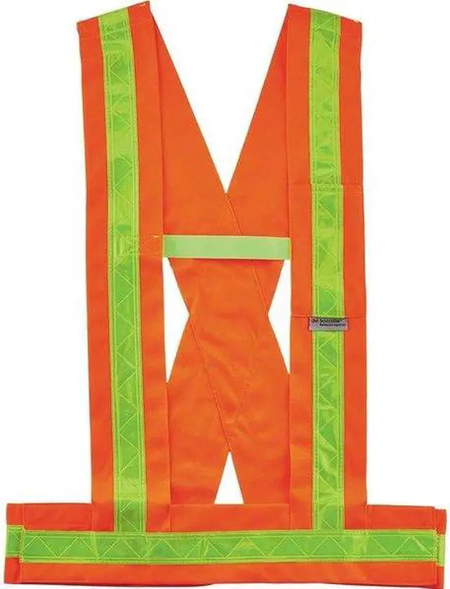 Alt view image 2 of 3 - ERGODYNE 8140BA Break Away Sash, Polyester, Orange, M/L