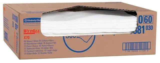 Alt view image 19 of 20 - WYPALL X70 Wipers, Flat Sheet, 14 9/10 x 16 3/5, White, 300/Carton