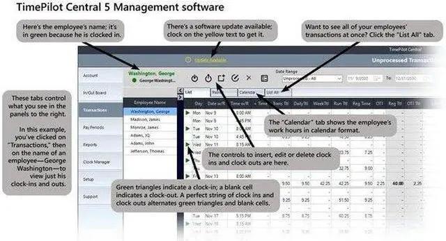 Alt view image 5 of 5 - TIMEPILOT 4520 Time Clock System, Electronic, 100/240VAC