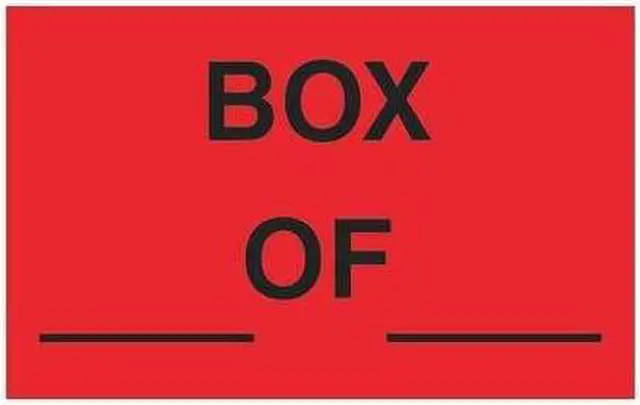 Main image of TAPE LOGIC DL1158 Tape Logic® Labels, "Box ___ Of ___", 1 1/4" x 2",