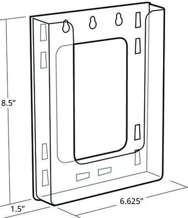 Alt view image 2 of 2 - AZAR DISPLAYS 252429 Single Bifold Wall Mount Modular Brochure Holder, PK10