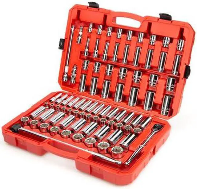 Alt view image 2 of 7 - TEKTON SKT25302 1/2 Inch Drive 6-Point Socket and Ratchet Set, 83-Piece (3/8 -
