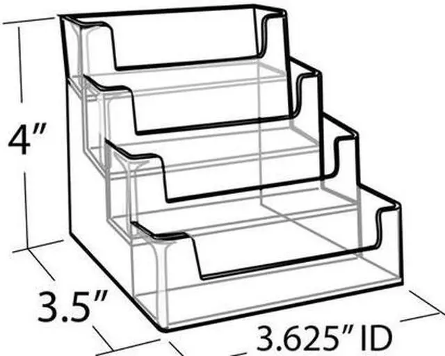Alt view image 2 of 3 - AZAR DISPLAYS 252004 Four-tier Business/Gift Card Holder. Inside Dimension: