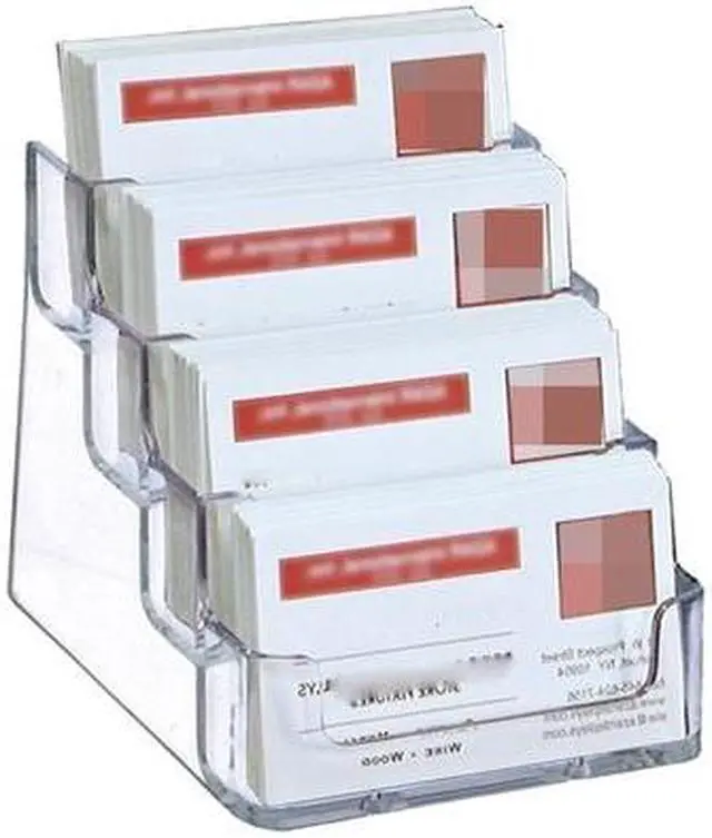 Alt view image 3 of 3 - AZAR DISPLAYS 252004 Four-tier Business/Gift Card Holder. Inside Dimension: