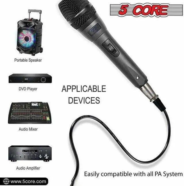Alt view image 10 of 14 - 5 Core Mic Karaoke Dynamic Handheld XLR Microphone for Professional Vocal Recording Live Stage Singing Music Neodymium 1/4 Corded Wired Micrófono - ND-32 ARMEX