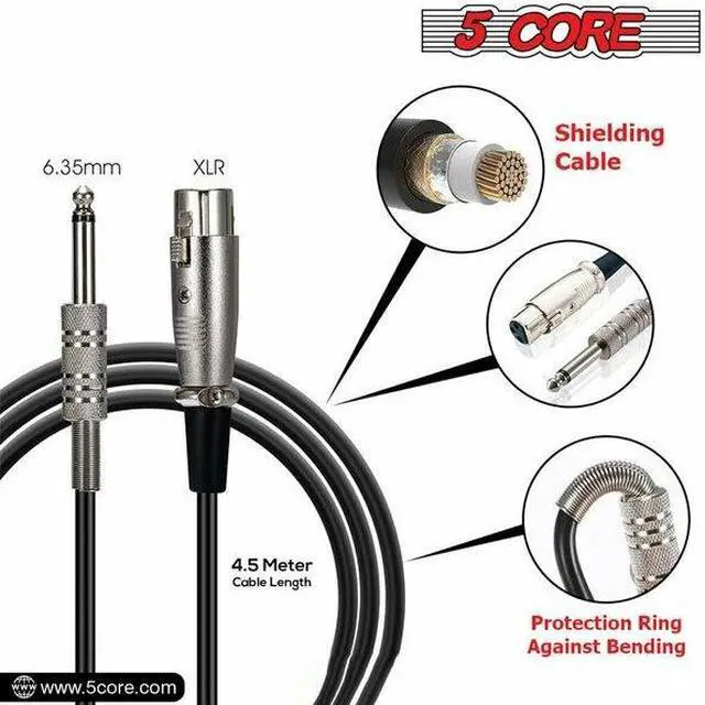 Alt view image 11 of 14 - 5 Core Mic Karaoke Dynamic Handheld XLR Microphone for Professional Vocal Recording Live Stage Singing Music Neodymium 1/4 Corded Wired Micrófono - ND-32 ARMEX