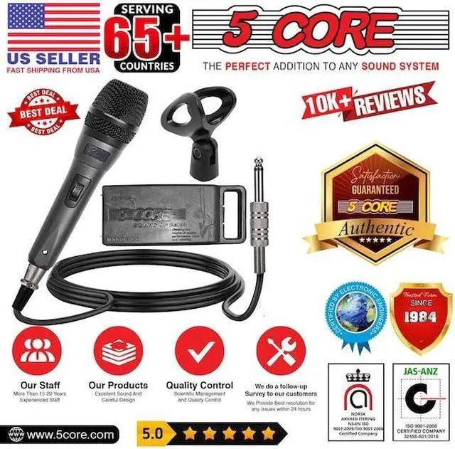 Alt view image 13 of 14 - 5 Core Mic Karaoke Dynamic Handheld XLR Microphone for Professional Vocal Recording Live Stage Singing Music Neodymium 1/4 Corded Wired Micrófono - ND-32 ARMEX