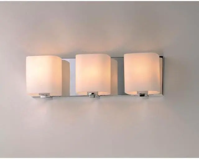Alt view image 2 of 3 - MAXIM 11253SWPC Wrap 3-Light 19.25" Wide Polished Chrome Vanity Light
