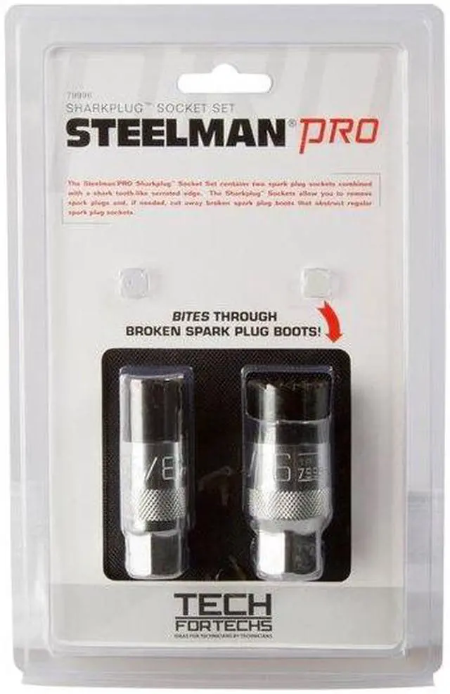 Alt view image 4 of 6 - STEELMAN 79996 3/8" Drive Spark Plug Socket Set,2 Pieces,3/8"Drive, 2 pcs