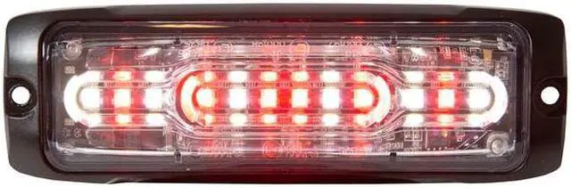 Alt view image 2 of 3 - BUYERS PRODUCTS 8890307 Ultra Thin Wide Angle 5 Inch Clear/Red LED Strobe Light