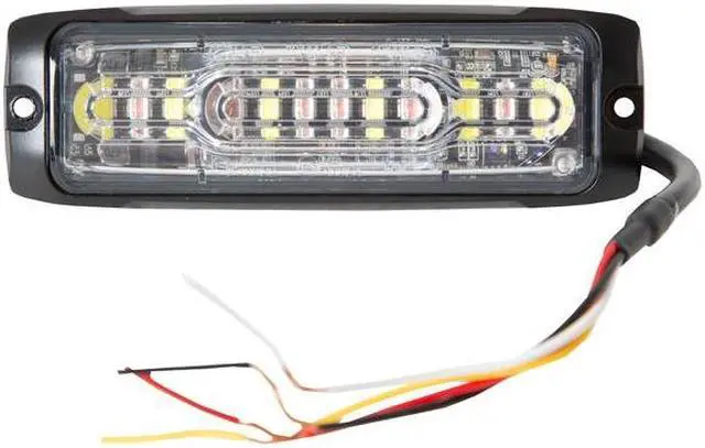 Alt view image 3 of 3 - BUYERS PRODUCTS 8890307 Ultra Thin Wide Angle 5 Inch Clear/Red LED Strobe Light