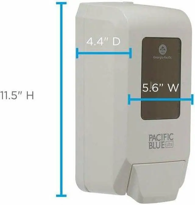 Alt view image 5 of 7 - GEORGIA-PACIFIC 53058 Soap/Sanitizer Dispenser,White,Plastic