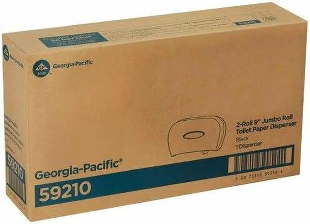 Alt view image 4 of 9 - Georgia Pacific 59209 Jumbo Jr. Two-Roll Bathroom Tissue Dispenser- 20 x 5 3/5 x 12 1/4- Smoke