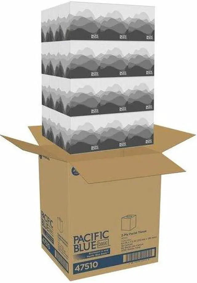 Alt view image 4 of 7 - GEORGIA-PACIFIC 47510 Envision 2 Ply Facial Tissue, 85 Sheets, 36 PK