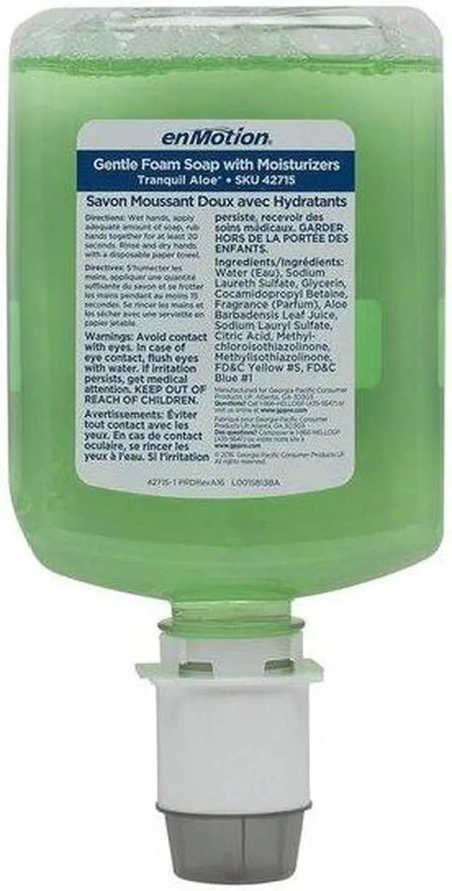Alt view image 4 of 5 - GEORGIA-PACIFIC 42715 enMotion Hand Soap, 1,200 mL, Foam, Tranquil Aloe,