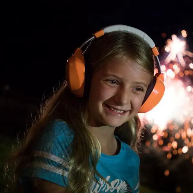 Alt view image 2 of 3 - LUCID AUDIO LA-KIDS-PM-OR Kid's HearMuff Passive Orange