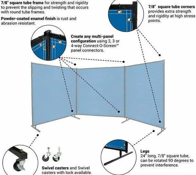 Alt view image 3 of 5 - STEINER 535-8X8 Welding Screen,8 ft. H x 8 ft. W