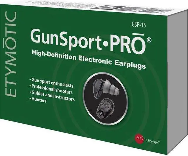 Alt view image 11 of 13 - Etymotic GunsportPRO Earplugs, Electronic Hearing Protection Designed for Hunters, Shooters and Gun Enthusiasts, 1 pair, Black