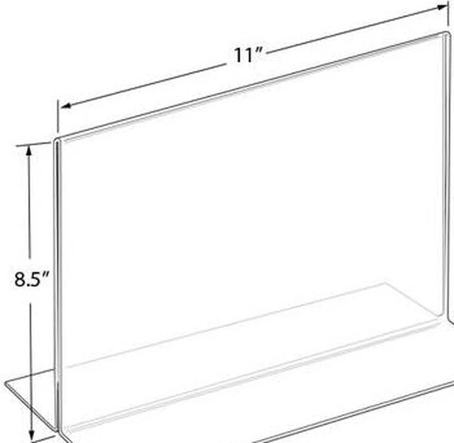 Alt view image 2 of 3 - AZAR DISPLAYS 152715 11"W x 8.5"H Double-Foot Two Sided Sign Holder, PK10