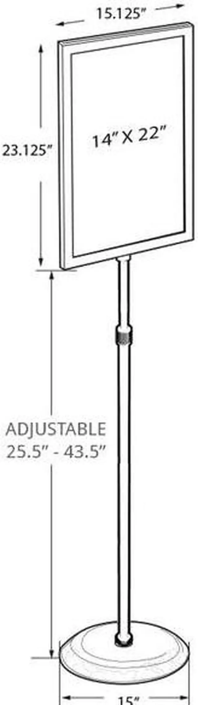 Alt view image 3 of 4 - Azar Displays Double Sided Frame Floor Display 22 x 14-inch Each 300286