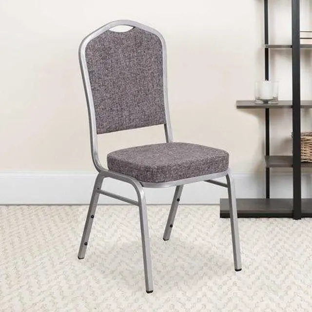 Main image of FLASH FURNITURE 4-FD-C01-S-12-GG Gray Fabric Banquet Chair,PK4