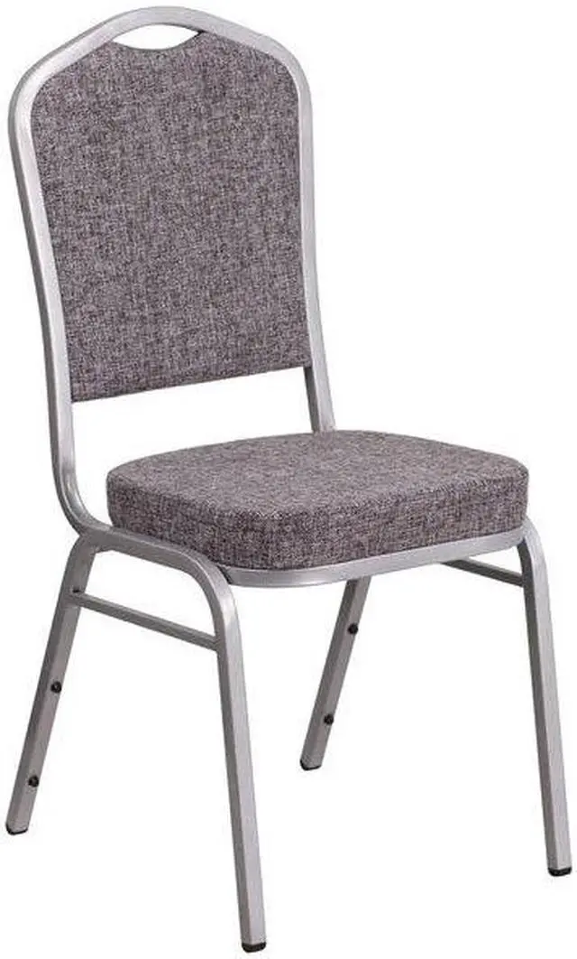 Alt view image 7 of 7 - FLASH FURNITURE 4-FD-C01-S-12-GG Gray Fabric Banquet Chair,PK4