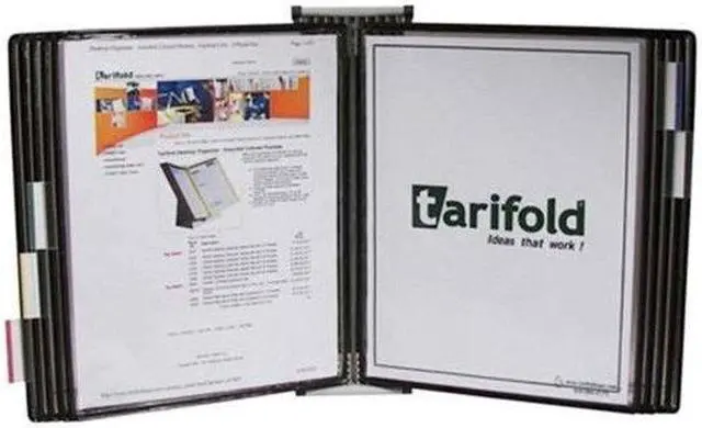 Alt view image 2 of 2 - TARIFOLD W271 Document Wall Display Unit,10 Black Pock