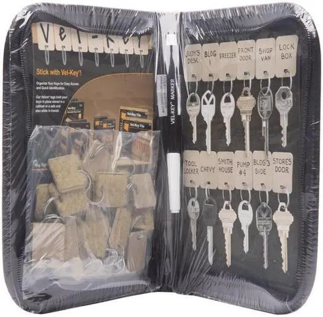 Alt view image 2 of 3 - KEY SYSTEMS 101 Vel-Key Portable Key  Tags Zipper Case, PK24