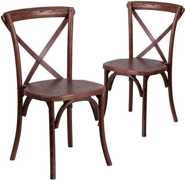Alt view image 2 of 7 - FLASH FURNITURE 2-XU-X-MAH-GG HERCULES Series Mahogany Cross Back Chair,PK2