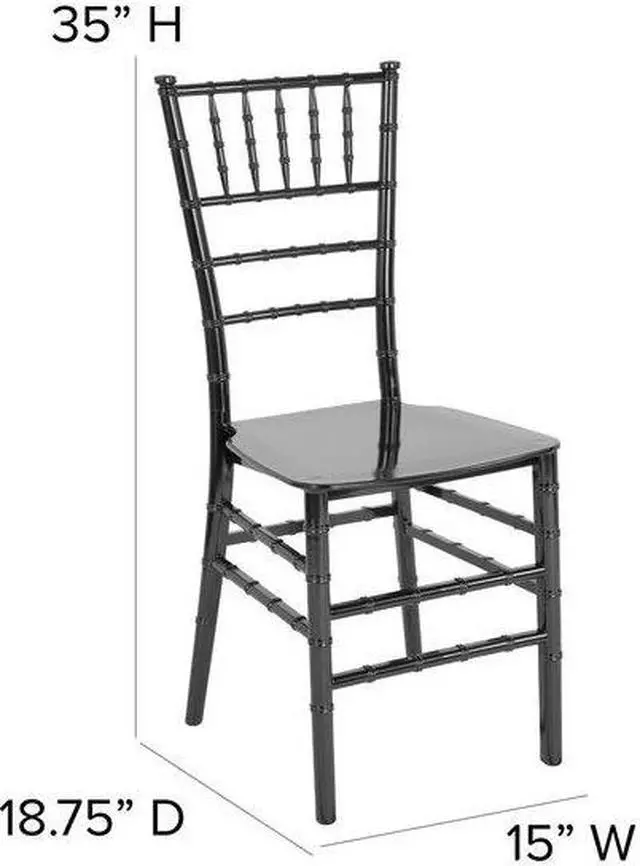 Alt view image 10 of 14 - Flash Furniture HERCULES Series King Louis Chair Brown 2 Pack (2LESTMON) 2LEBLACKM