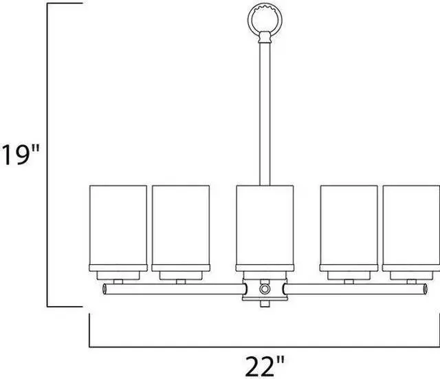 Alt view image 2 of 2 - MAXIM 10205FTBK Corona 5-Light Chandelier