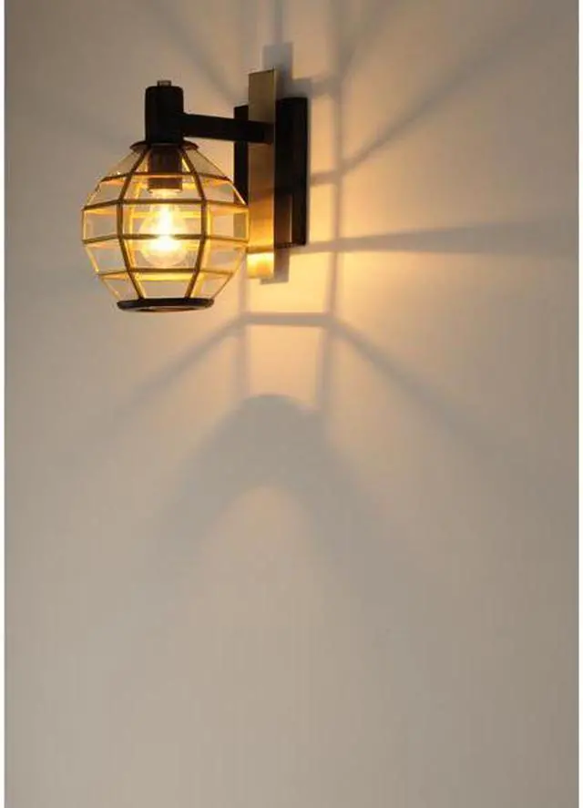 Alt view image 2 of 3 - MAXIM LIGHTING 11543BKBUB Heirloom 1-Light 7.5" Wide Black / Burnished Brass