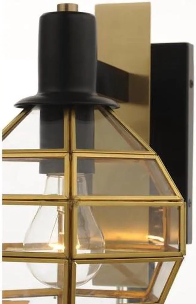 Alt view image 3 of 3 - MAXIM LIGHTING 11543BKBUB Heirloom 1-Light 7.5" Wide Black / Burnished Brass