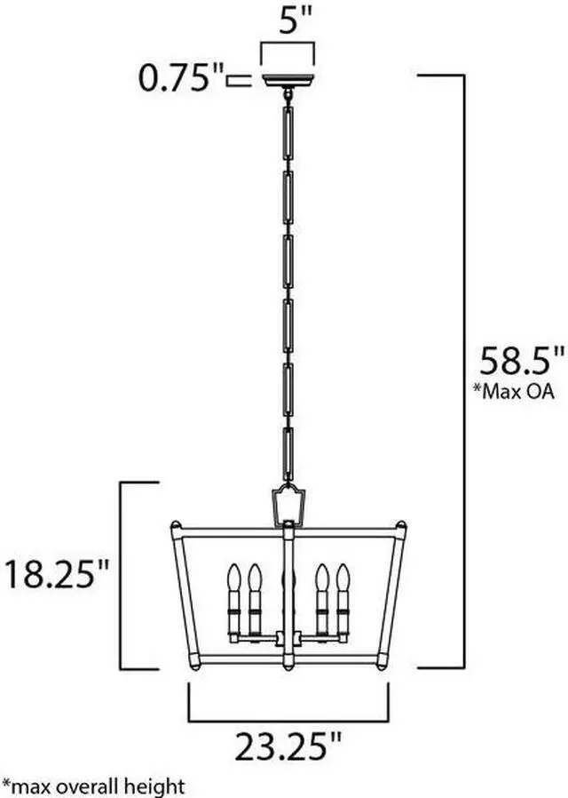 Alt view image 2 of 4 - MAXIM 16103CLPN Lucent 5-Light 23.25" Wide Polished Nickel Chandelier