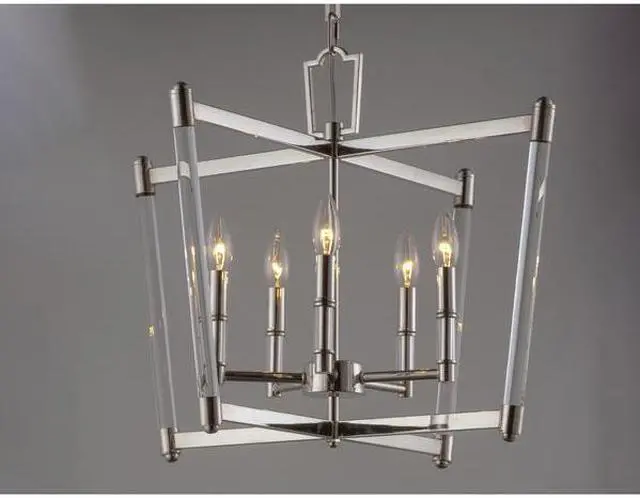 Alt view image 4 of 4 - MAXIM 16103CLPN Lucent 5-Light 23.25" Wide Polished Nickel Chandelier