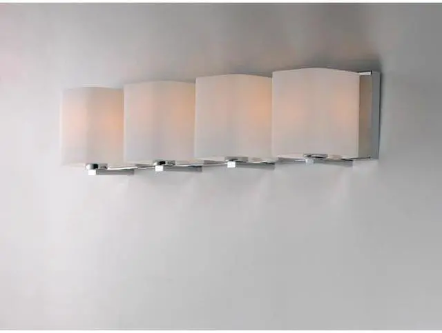 Alt view image 2 of 3 - MAXIM 11254SWPC Wrap 4-Light 26.25" Wide Polished Chrome Vanity Light