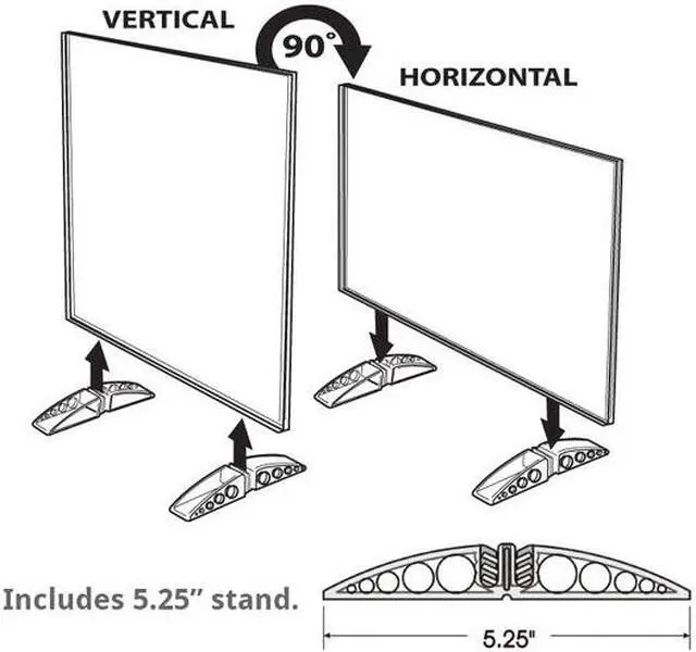 Alt view image 3 of 3 - AZAR DISPLAYS 132716 7" x 11" Vertical/Horizontal Dual-Stand, PK10