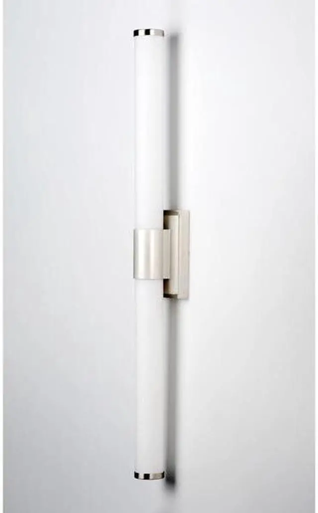 Alt view image 2 of 3 - MAXIM 52116WTSN Optic 1-Light " Wide Satin Nickel Vanity Light