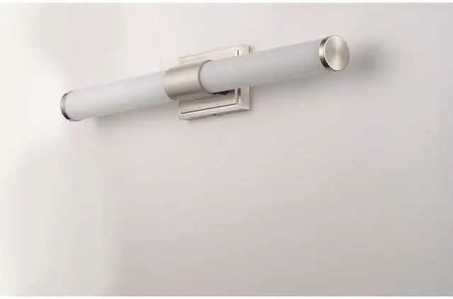 Alt view image 3 of 3 - MAXIM 52116WTSN Optic 1-Light " Wide Satin Nickel Vanity Light