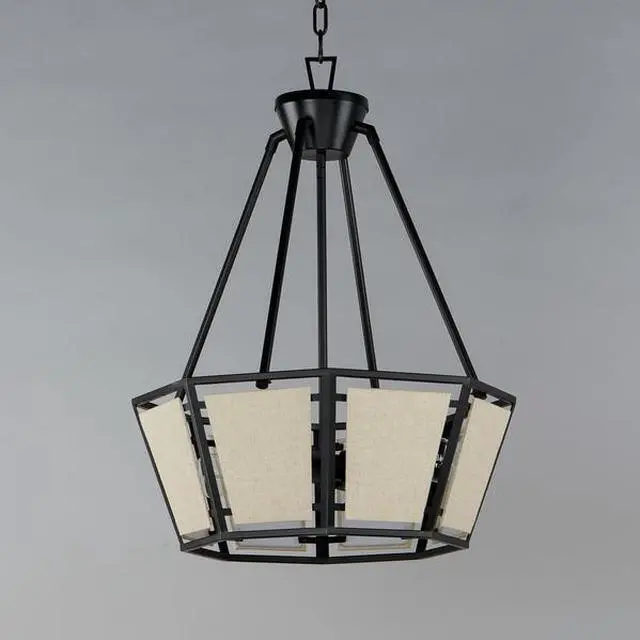 Alt view image 2 of 3 - MAXIM LIGHTING 20265CVBK Montauk 4-Light Chandelier