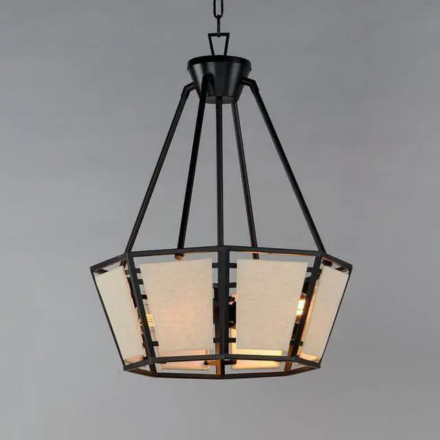 Alt view image 3 of 3 - MAXIM LIGHTING 20265CVBK Montauk 4-Light Chandelier