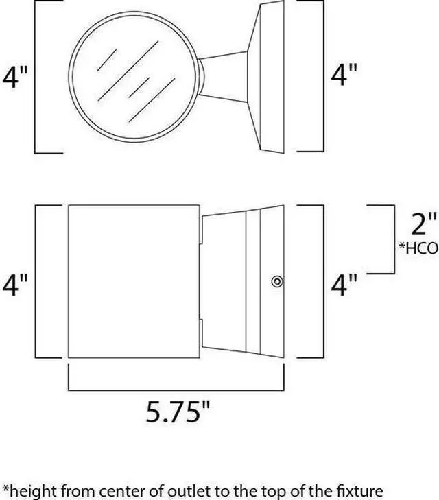 Alt view image 2 of 2 - MAXIM LIGHTING 86106AL Lightray LED 2-Light 4" Wide Brushed Aluminum Outdoor