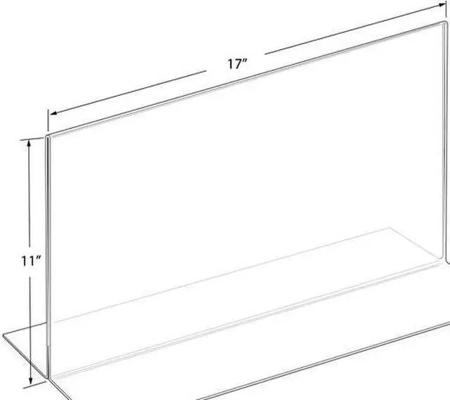 Alt view image 2 of 3 - AZAR DISPLAYS 152709 17"W x 11"H Double-Foot Two Sided Sign Holder, PK10
