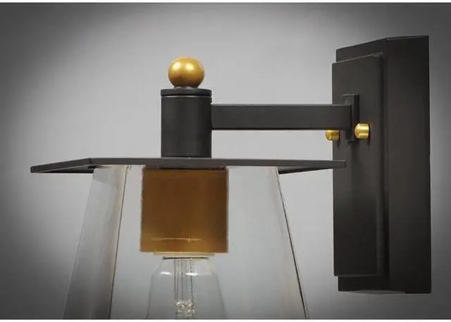 Alt view image 3 of 4 - MAXIM LIGHTING 10313CLBZGLD Chalet 1-Light 8" Wide Bronze / Gold Outdoor Wall
