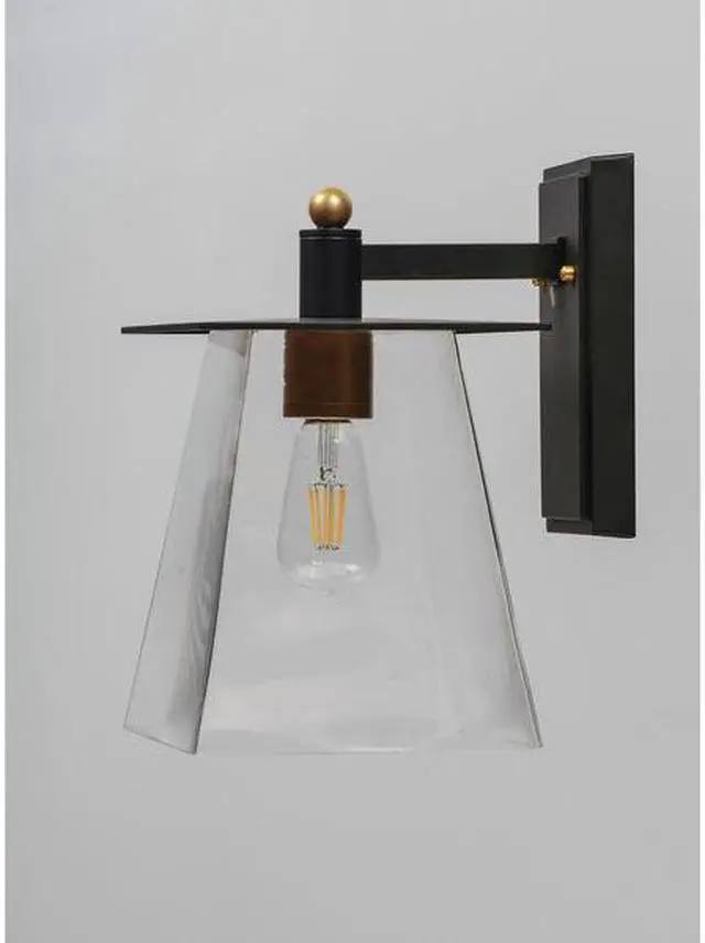 Alt view image 4 of 4 - MAXIM LIGHTING 10313CLBZGLD Chalet 1-Light 8" Wide Bronze / Gold Outdoor Wall